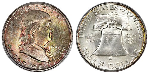 Franklin Half Dollar 1950 obverse