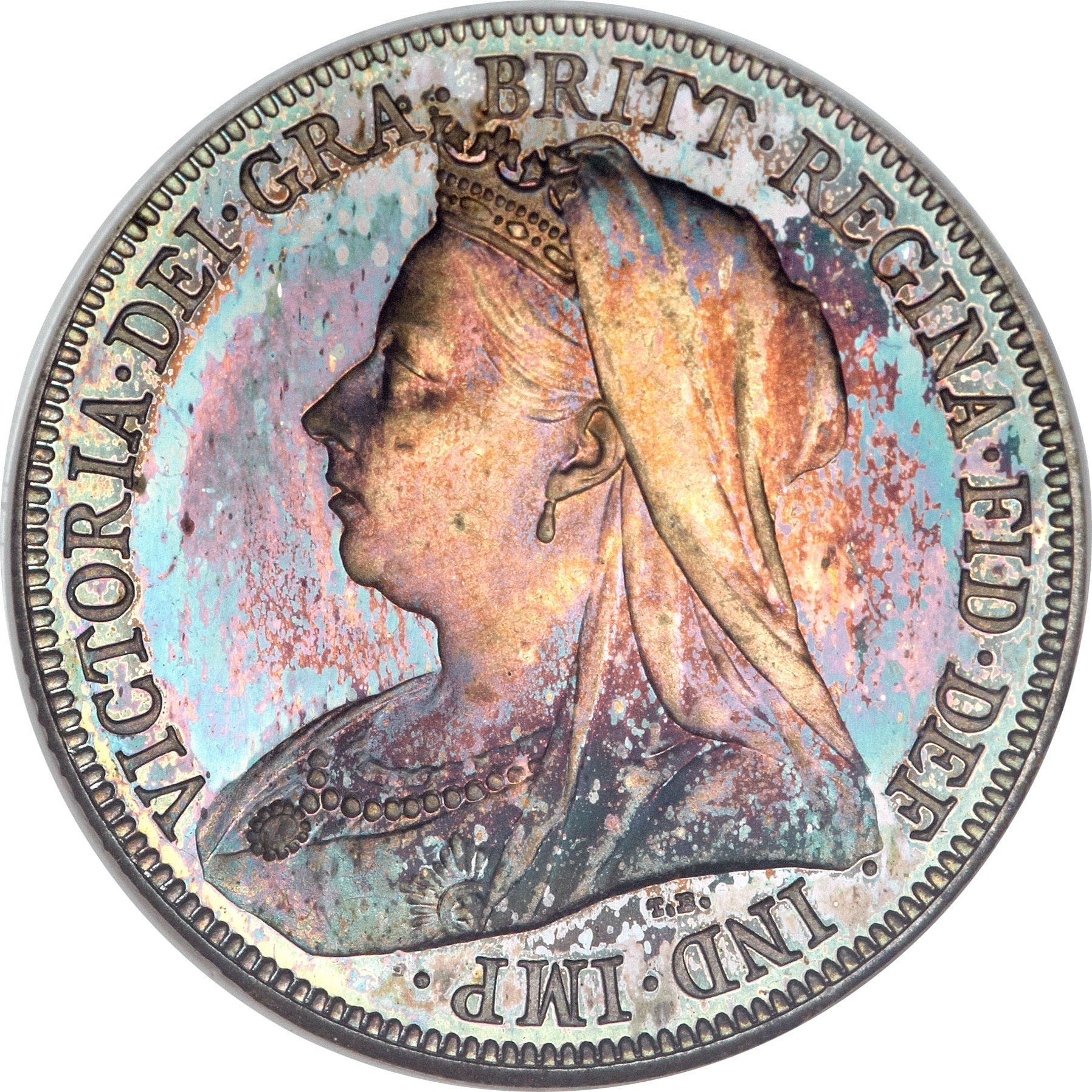 1 Shilling - Victoria 3rd portrait; 'Old Head' obverse