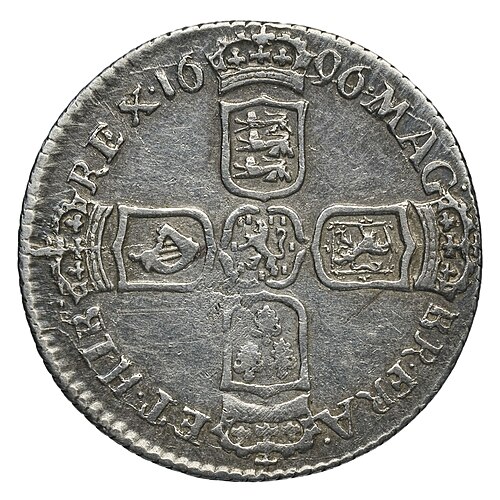 6 Pence - William III (1st bust) obverse