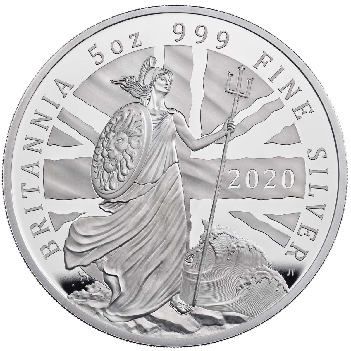 10 Pounds - Elizabeth II 5th portrait; 5 oz Fine Silver