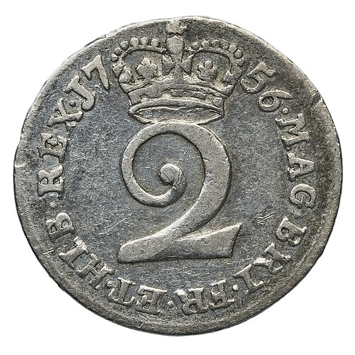 2 Pence - George II (incl. Maundy) obverse
