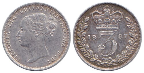 2 Pence - Victoria (3rd portrait; Maundy issues) obverse