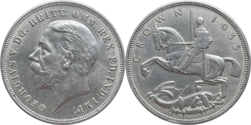 1 Crown - George V (Silver Jubilee) obverse
