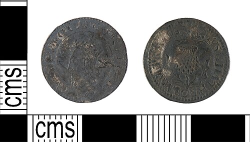 6 Pence - Charles I (3rd bust; group C) obverse
