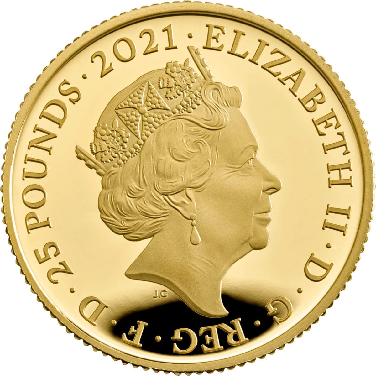 25 Pounds - Elizabeth II The Who; Gold Proof obverse