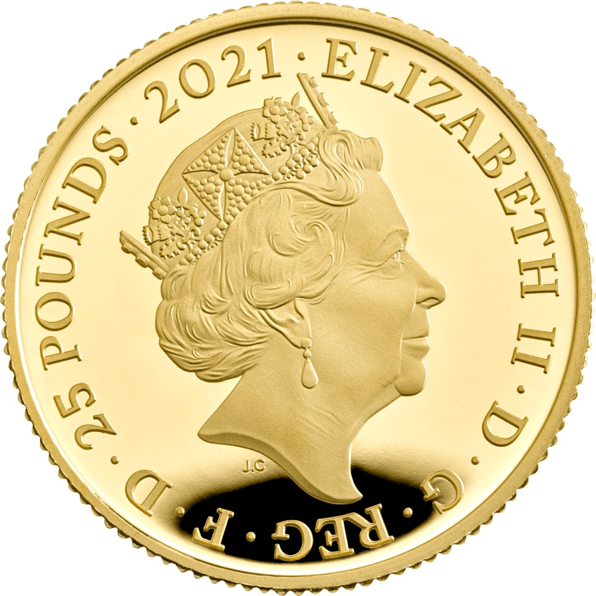 25 Pounds - Elizabeth II Alice's Adventures in Wonderland; Gold Proof obverse