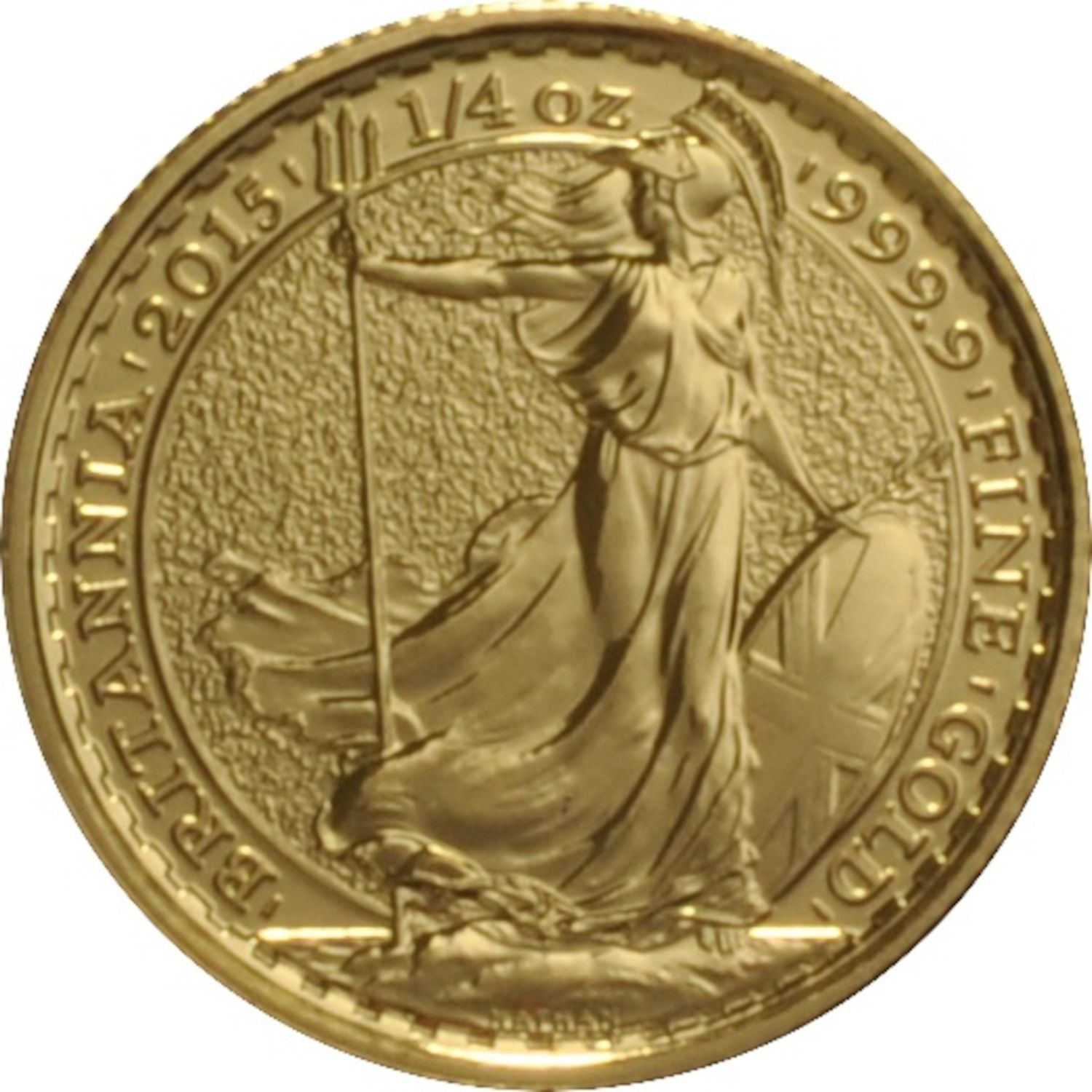 25 Pounds - Elizabeth II 4th portrait; 1/4 oz Fine Gold