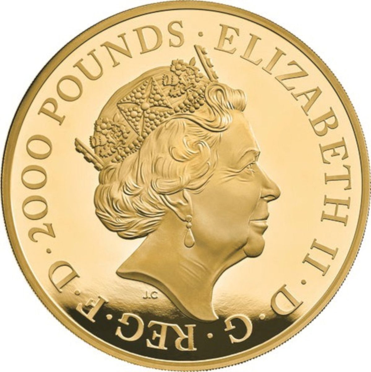 2000 Pounds - Elizabeth II Seymour Panther; Gold Proof obverse