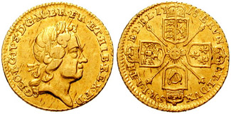 ½ Guinea - George I obverse