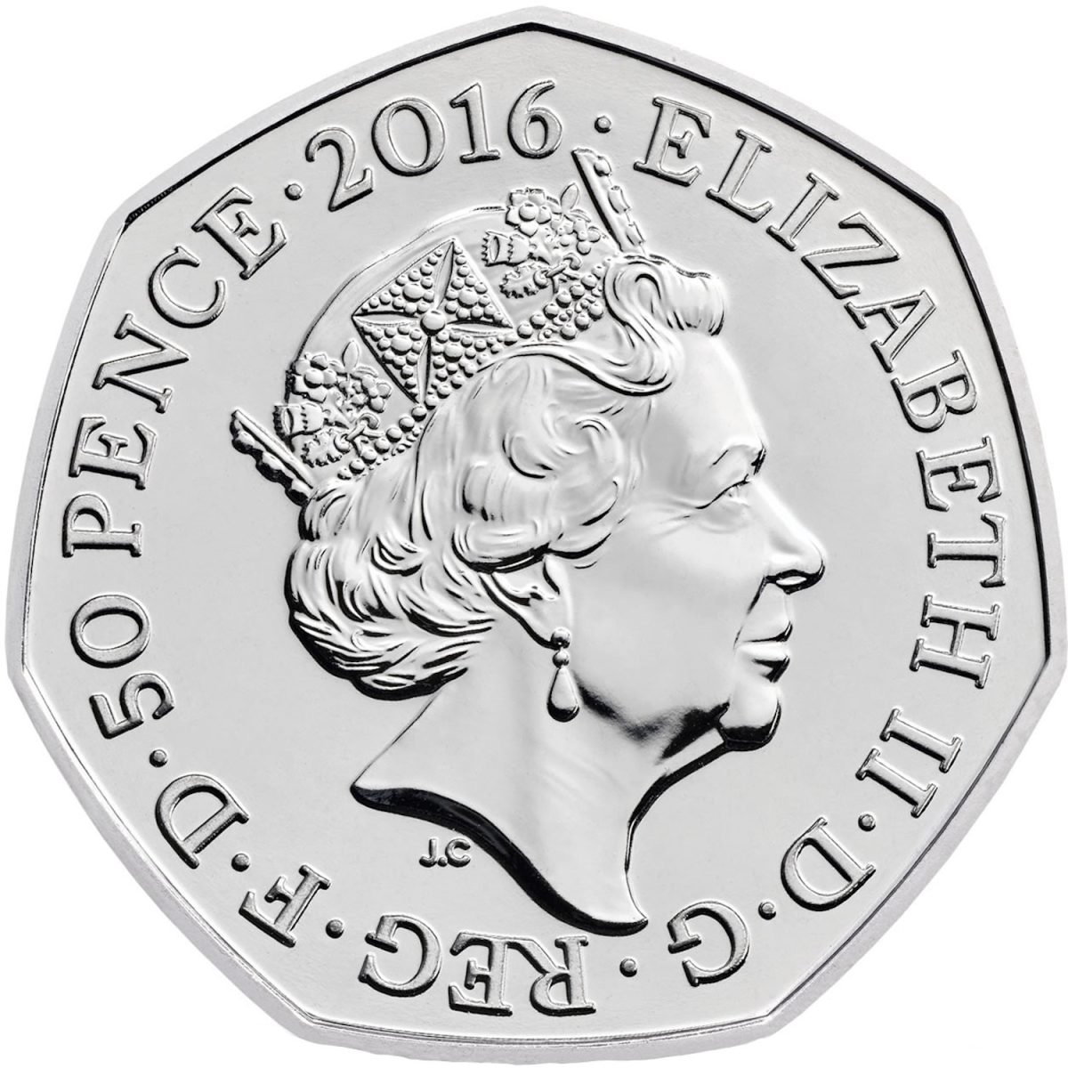 50 Pence - Elizabeth II 5th portrait; Squirrel Nutkin obverse