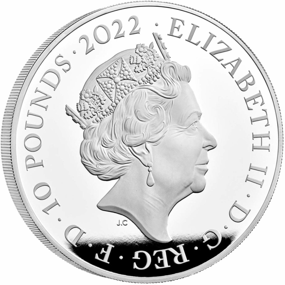 10 Pounds - Elizabeth II Harry Potter; Silver Proof obverse