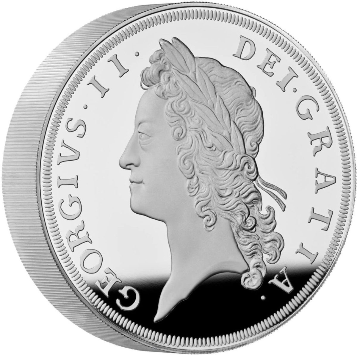 10 Pounds - Charles III George II; Silver Piedfort reverse