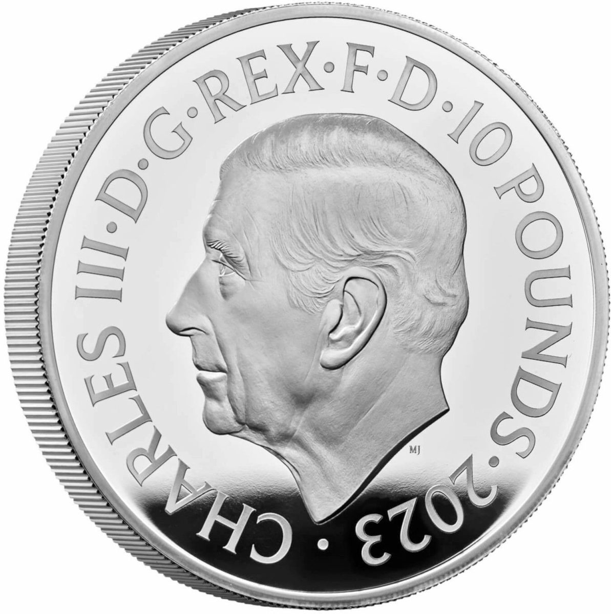 10 Pounds - Charles III Darth Vader and Emperor Palpatine; Silver Proof obverse