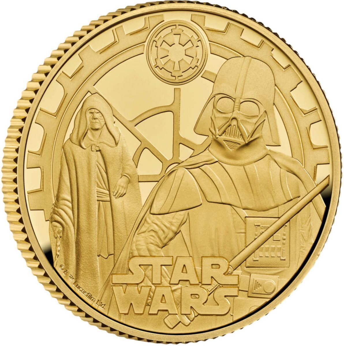 25 Pounds - Charles III Darth Vader and Emperor Palpatine; Gold Proof reverse