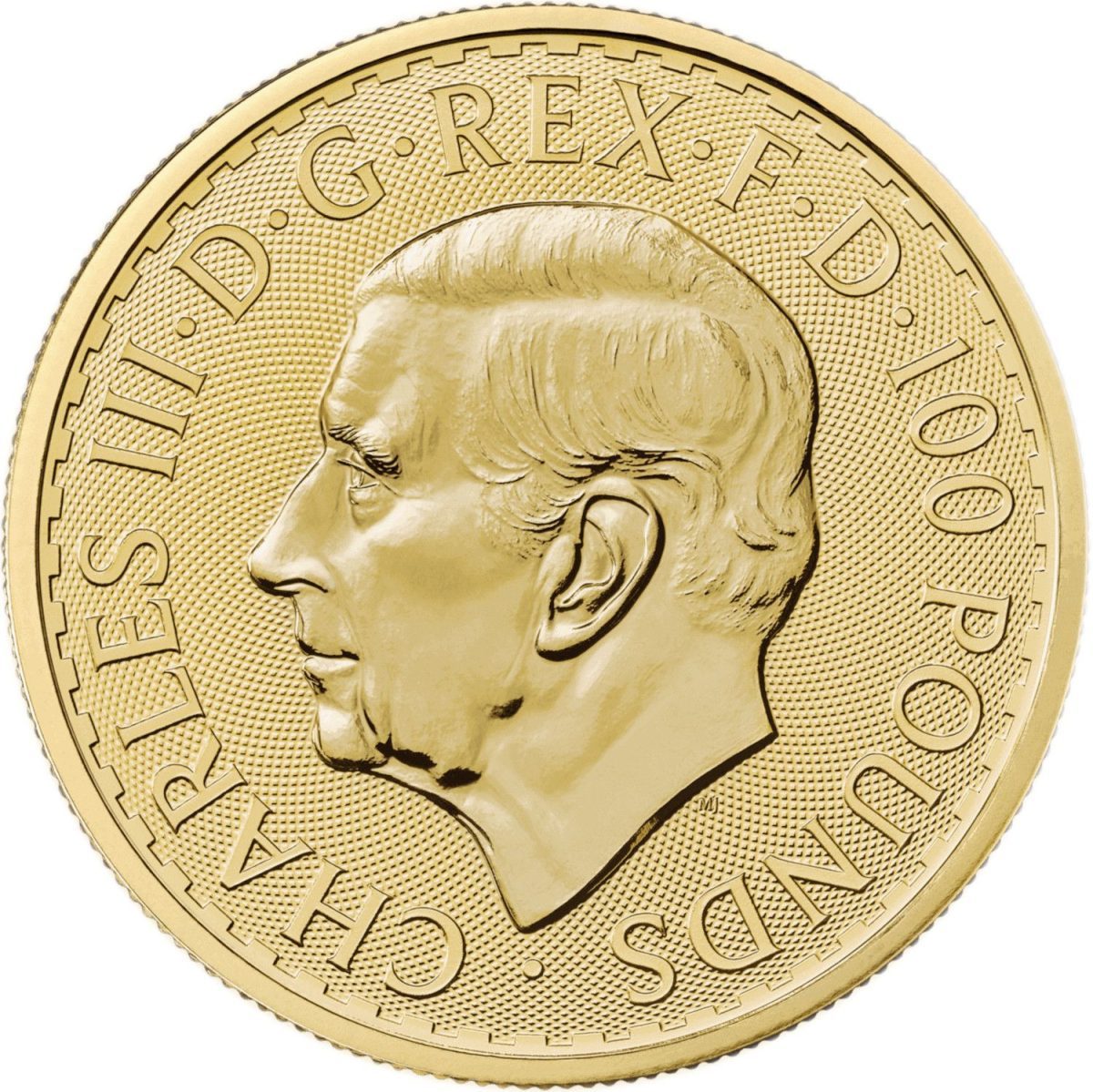 100 Pounds - Charles III Gold Standard; 1 oz Fine Gold obverse