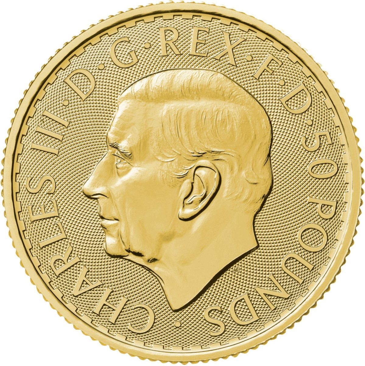 50 Pounds - Charles III Gold Standard; 1/2 oz Fine Gold obverse