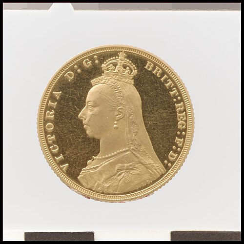 1887 Queen Victoria Jubilee Head Sovereign