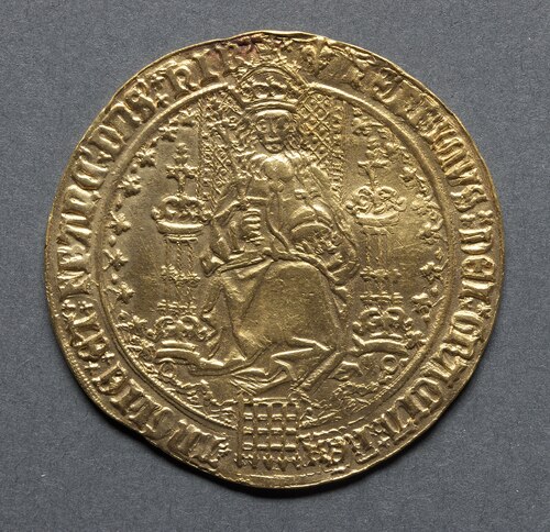 ½ Sovereign - Henry VIII (3rd coinage) obverse