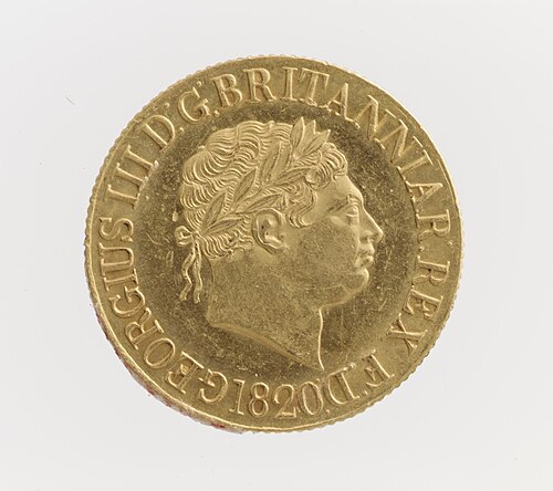 ½ Sovereign - George III obverse