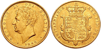 ½ Sovereign - George IV (1st reverse) obverse