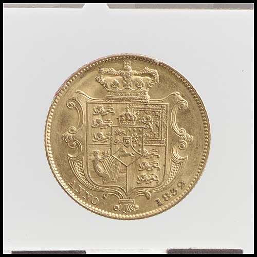 ½ Sovereign - William IV (small type) obverse