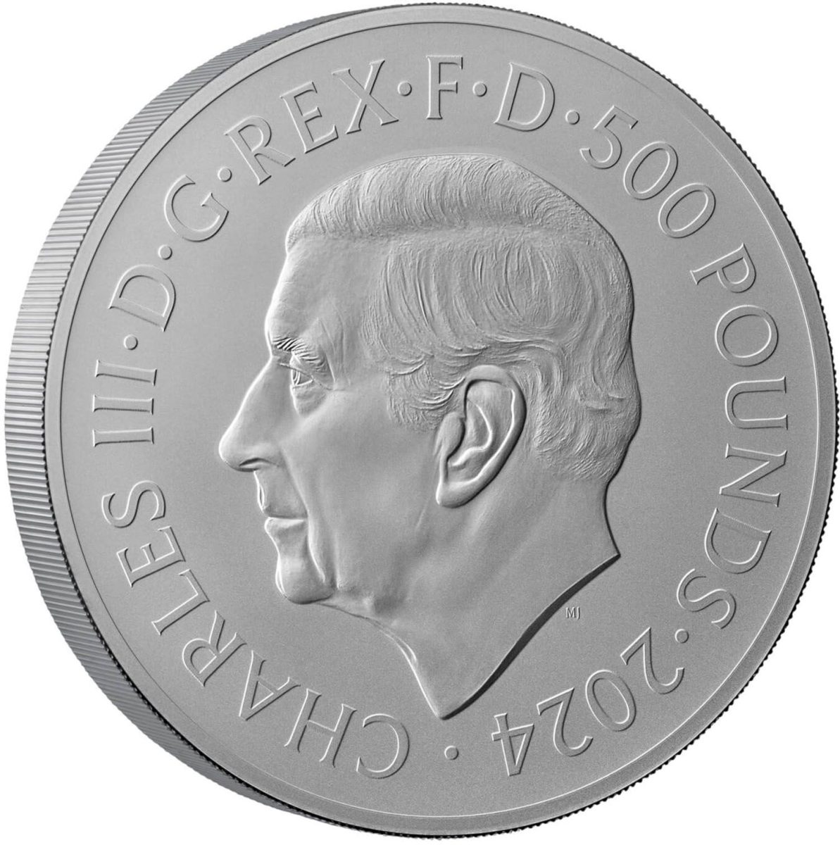 500 Pounds - Charles III Waterloo Medal - Allied Leaders; Silver Proof obverse