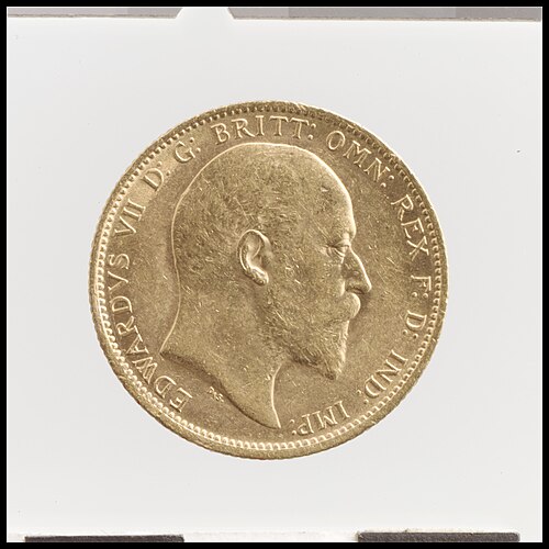 ½ Sovereign - Edward VII obverse