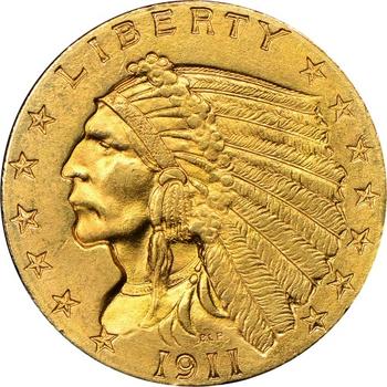 2½ Dollars "Quarter Eagle" (Pattern; copper) obverse