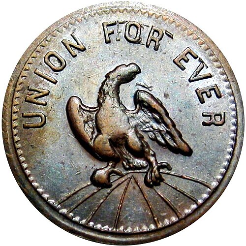 Horrors or War / Blessings of Peace Civil War Token obverse