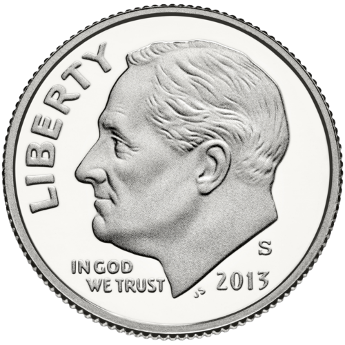 1 Dime "Roosevelt Dime" (Silver Proof) obverse