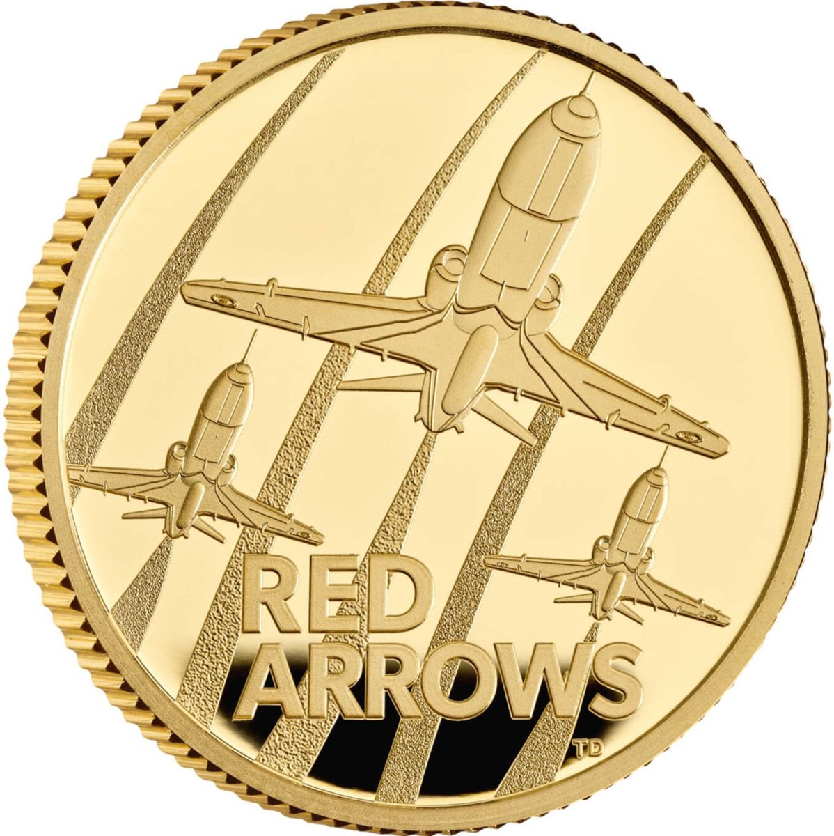 10 Pounds - Charles III Red Arrows; Gold Proof reverse