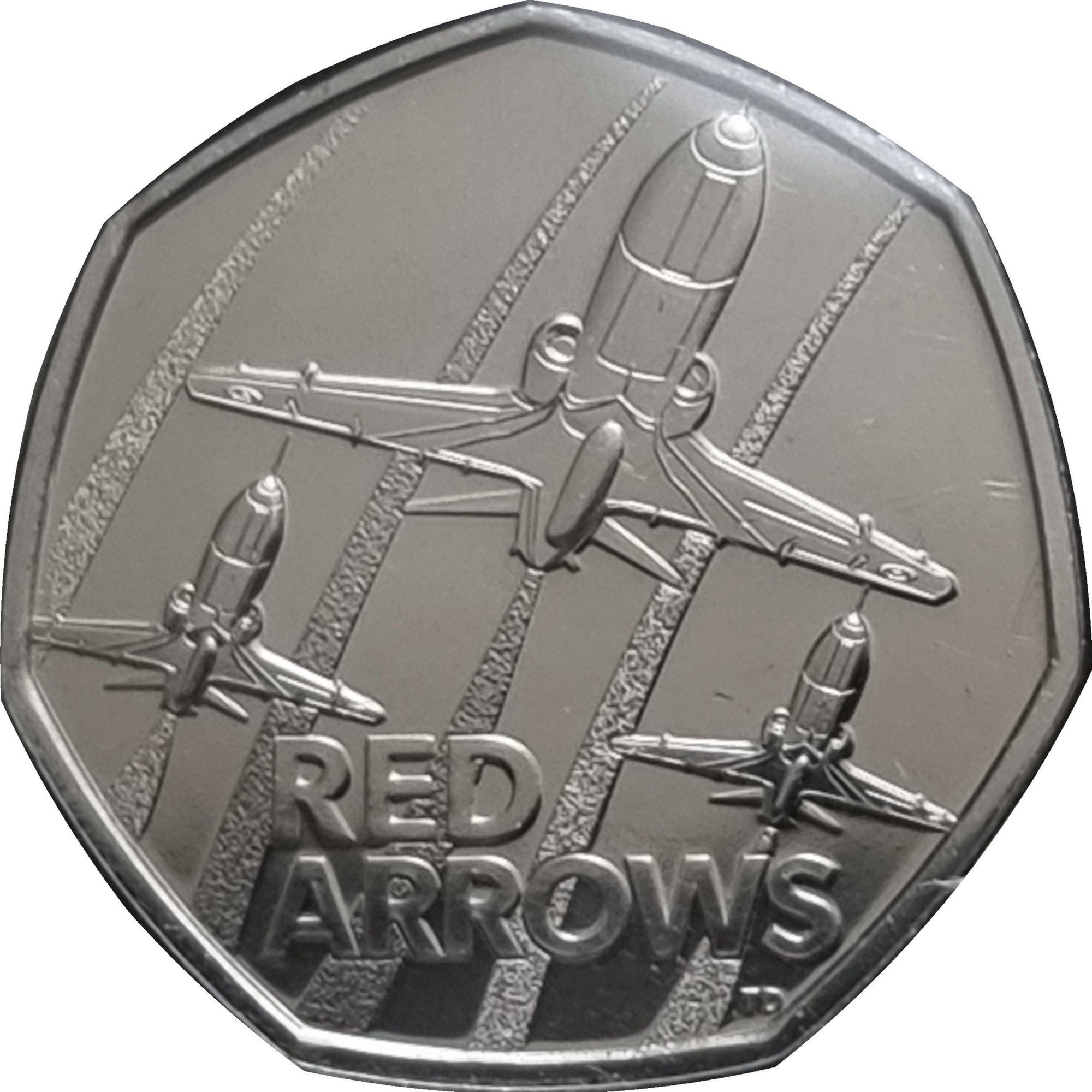 50 Pence - Charles III Red Arrows reverse