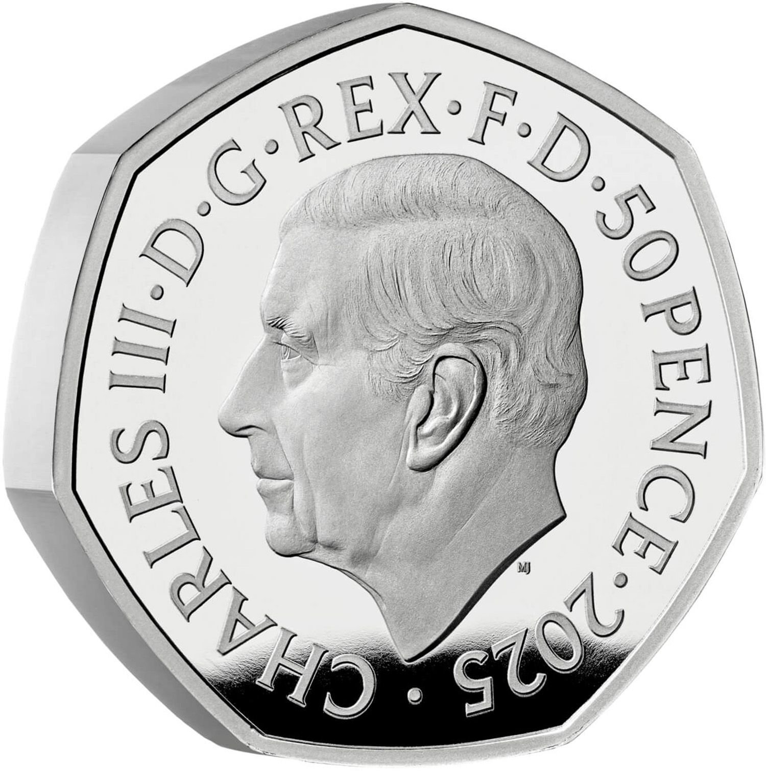 50 Pence - Charles III Red Arrows; Silver Piedfort obverse