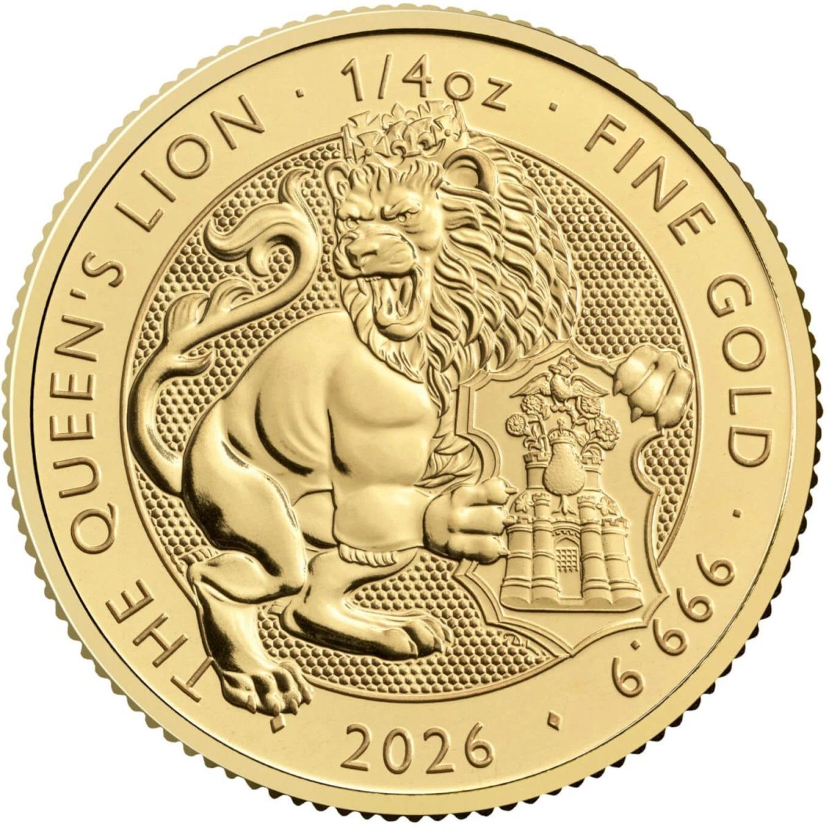 25 Pounds - Charles III (Queen's Lion; 1/4oz Fine Gold)