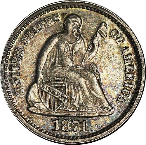 ½ Dime "Seated Liberty Half Dime" (without stars)