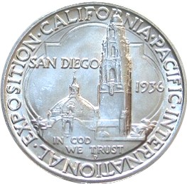 ½ Dollar - San Diego (California-Pacific Exposition) obverse