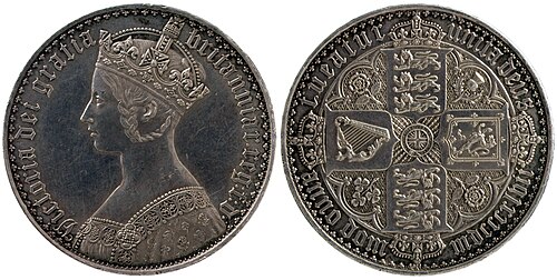 1847 Queen Victoria Gothic Crown