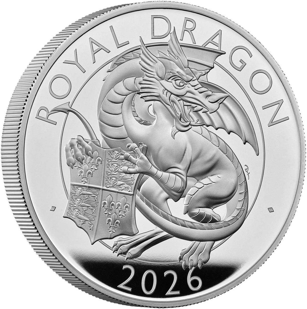 10 Pounds - Charles III (Royal Dragon; Silver Proof)
