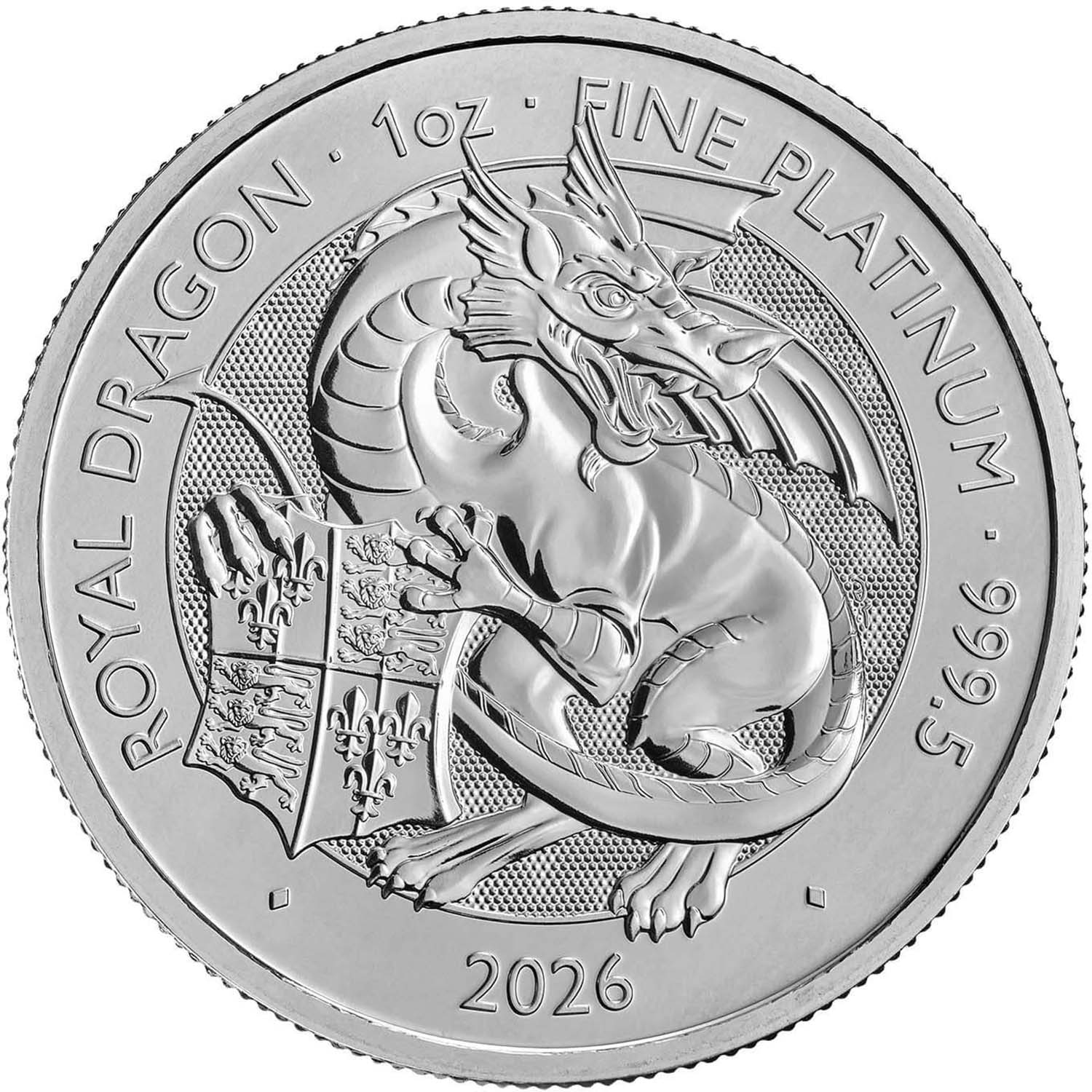 100 Pounds - Charles III (Royal Dragon; 1oz Fine Platinum)