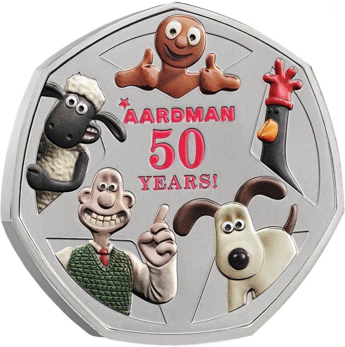 50 Pence - Charles III (Aardman Animations)