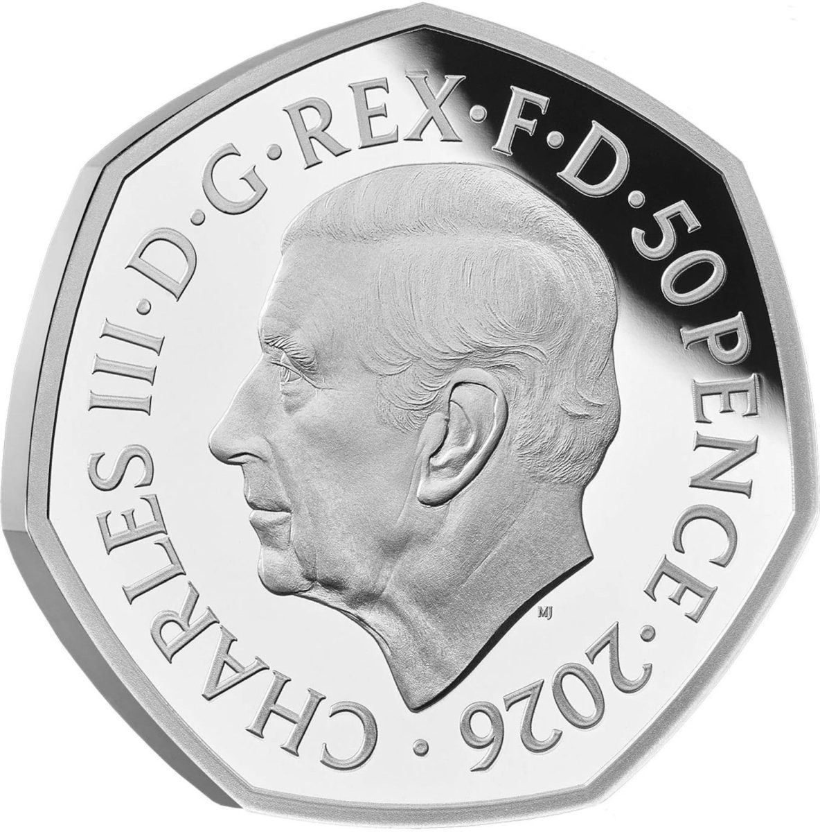50 Pence - Charles III (Game of Thrones - Ice; Silver Proof) obverse