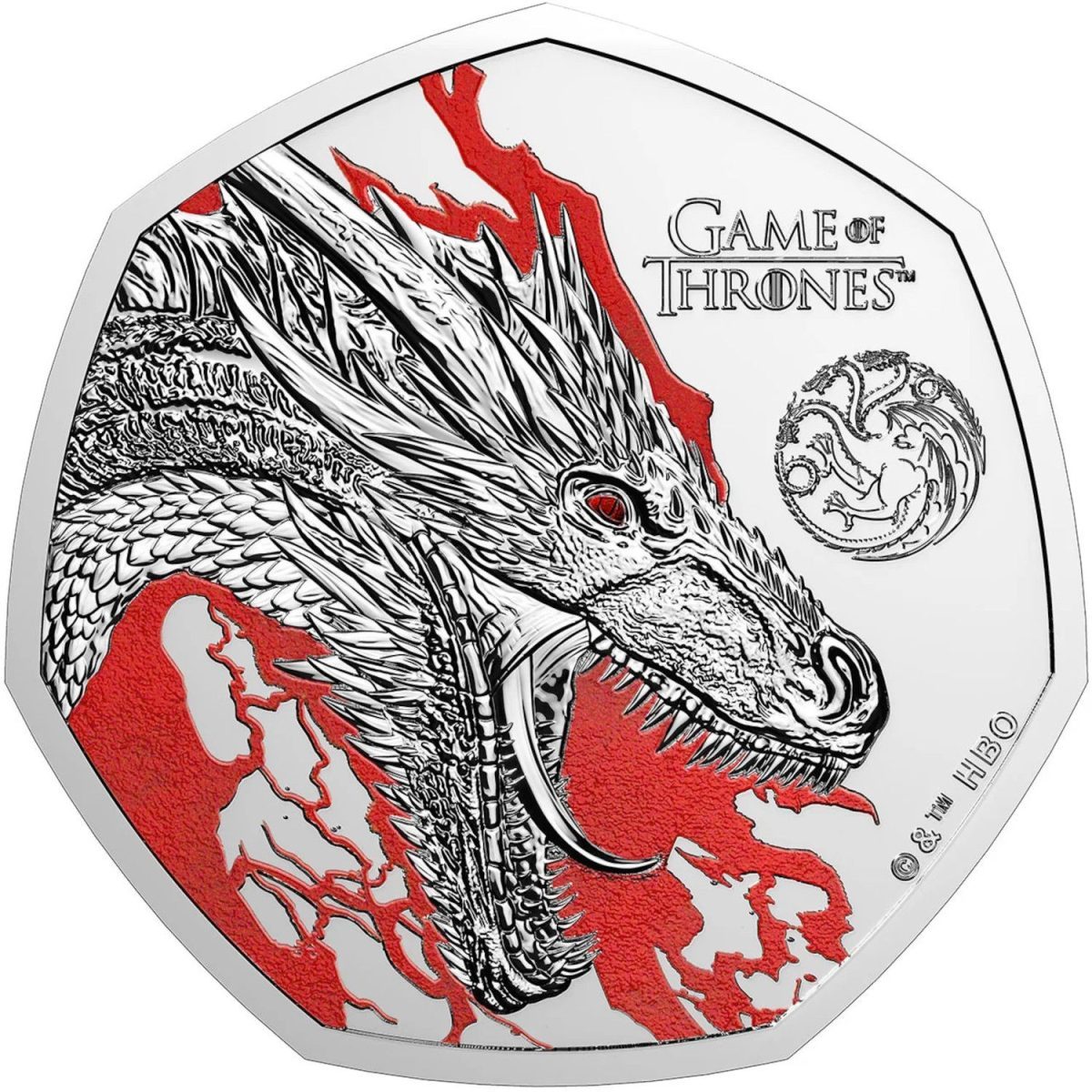 50 Pence - Charles III (Game of Thrones - Fire)