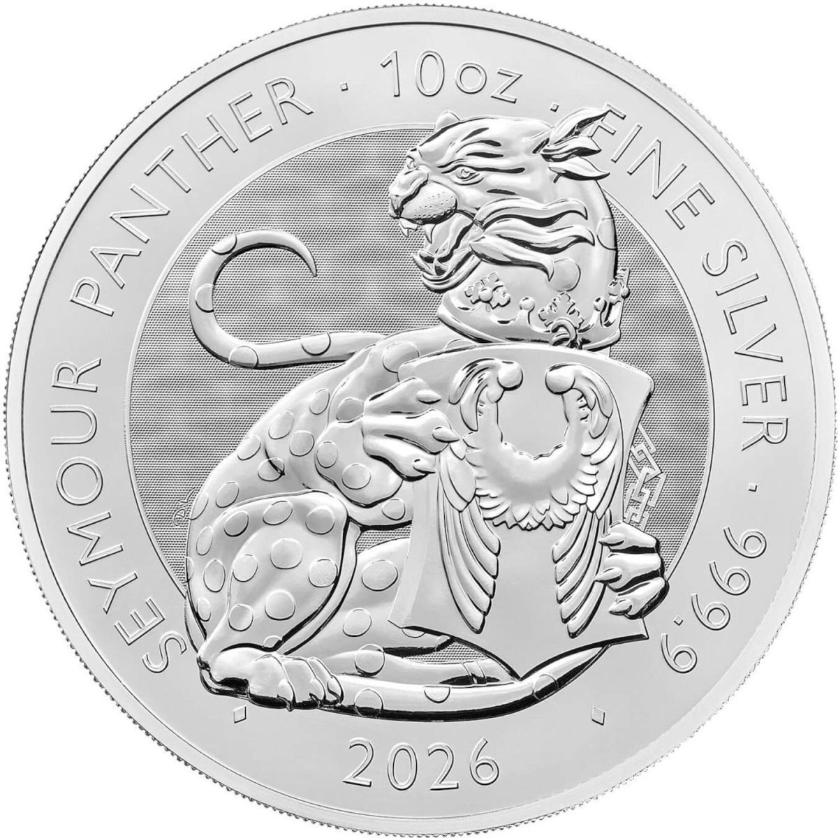 10 Pounds - Charles III (Seymour Panther; 10 oz Fine Silver) reverse