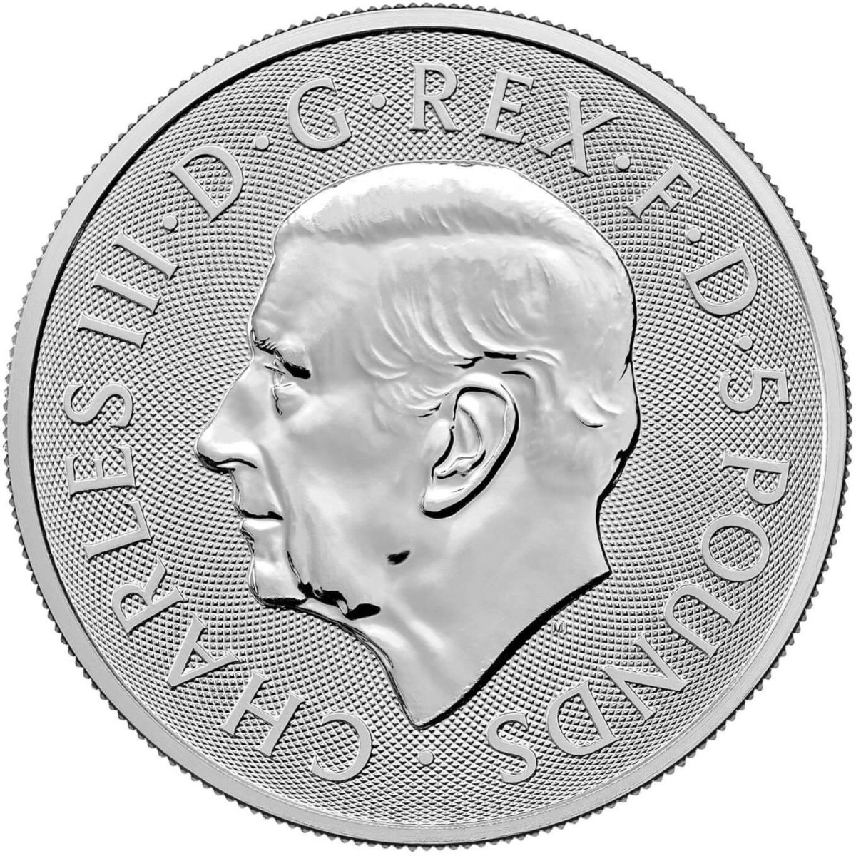5 Pounds - Charles III (Seymour Panther; 2 oz Fine Silver) obverse