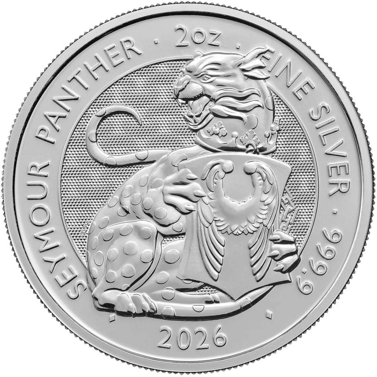 5 Pounds - Charles III (Seymour Panther; 2 oz Fine Silver) reverse