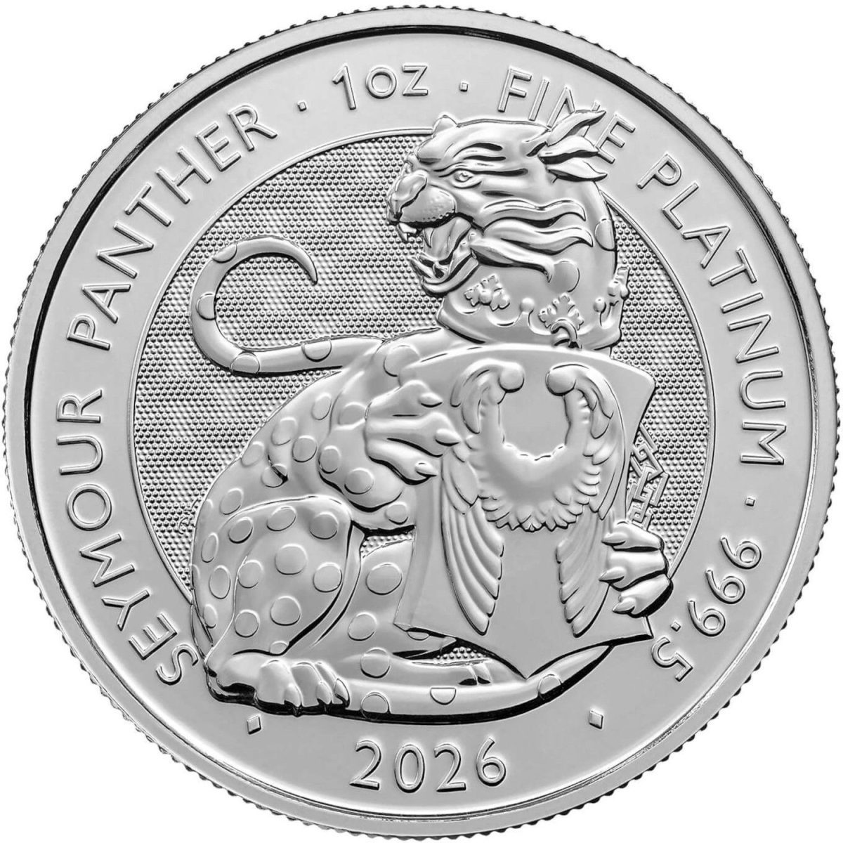 100 Pounds - Charles III (Seymour Panther; 1 oz Fine Platinum) reverse