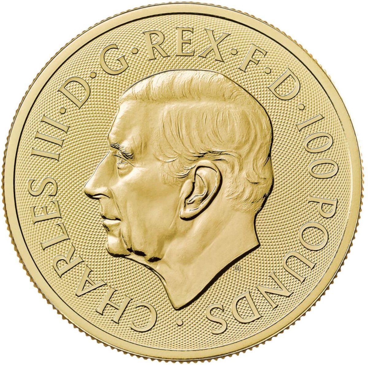 100 Pounds - Charles III (Seymour Panther; 1 oz Fine Gold) obverse