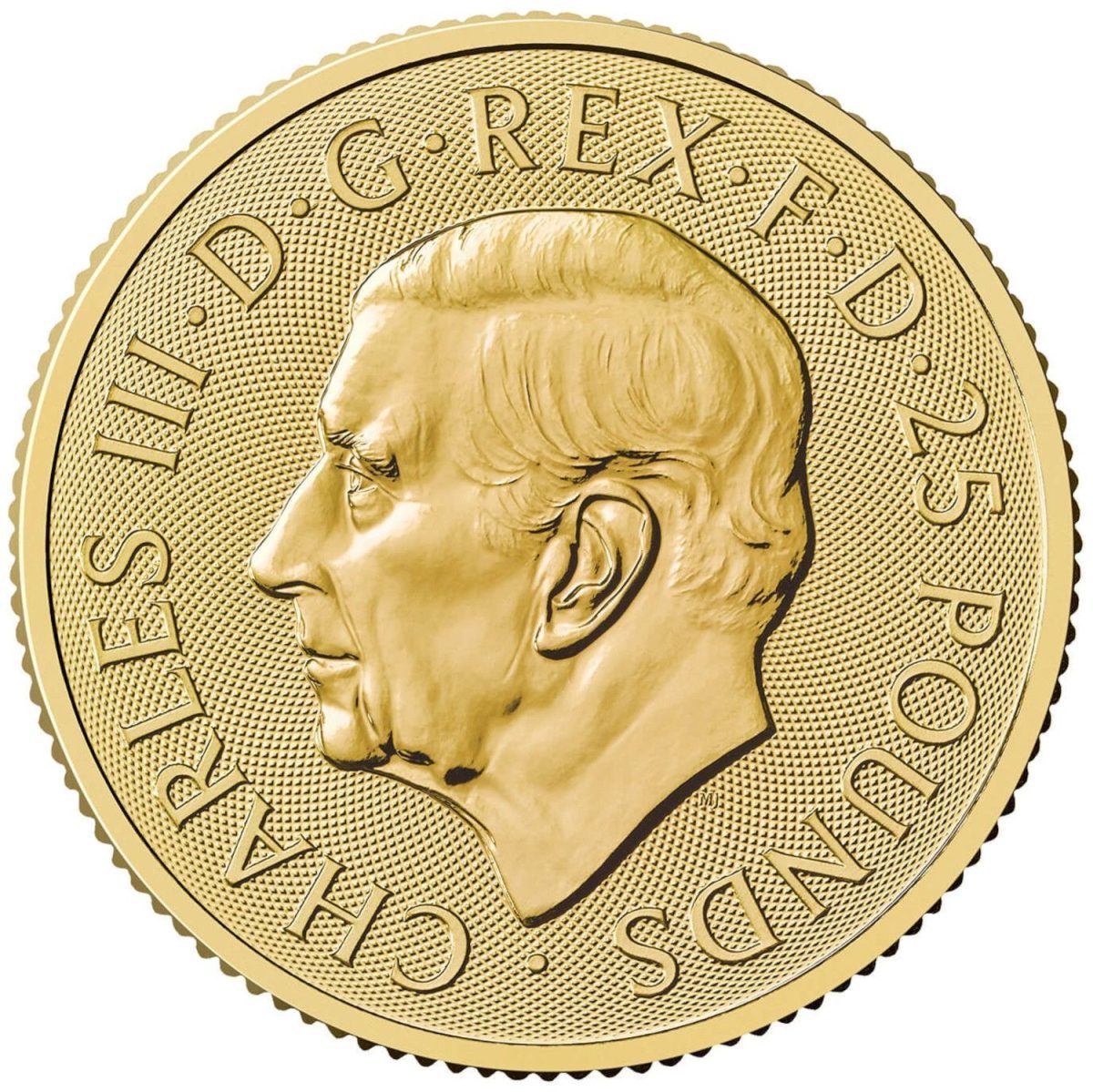 25 Pounds - Charles III (Seymour Panther; 1/4 oz Fine Gold) obverse