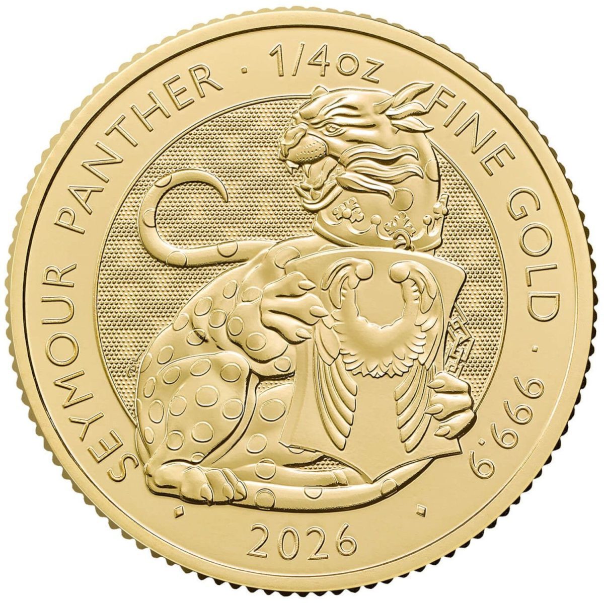 25 Pounds - Charles III (Seymour Panther; 1/4 oz Fine Gold) reverse