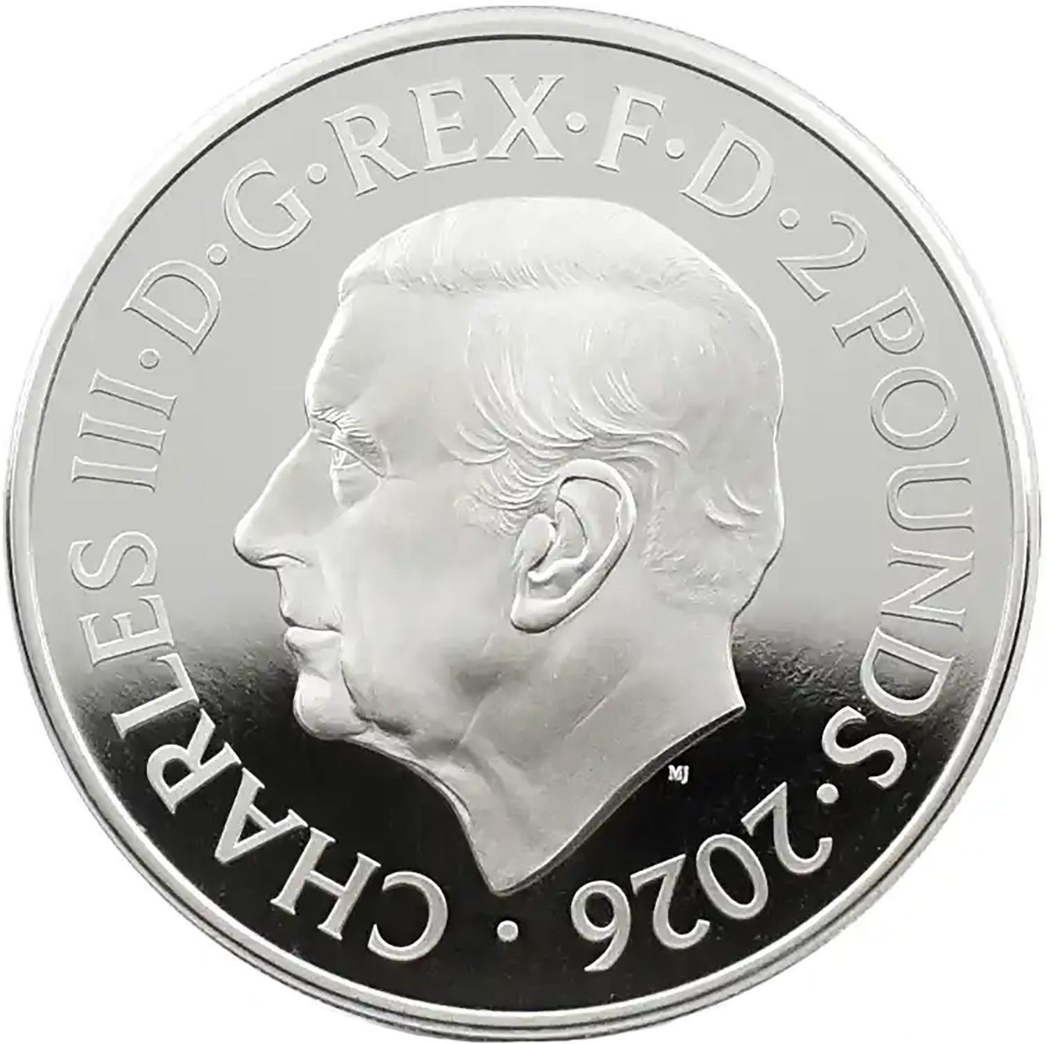 2 Pounds - Charles III (1 oz Fine Silver; Sakura Privy) obverse